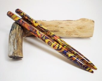 Acrylic Hair Sticks - Jester - 6 inches (15.24 cm) No 581