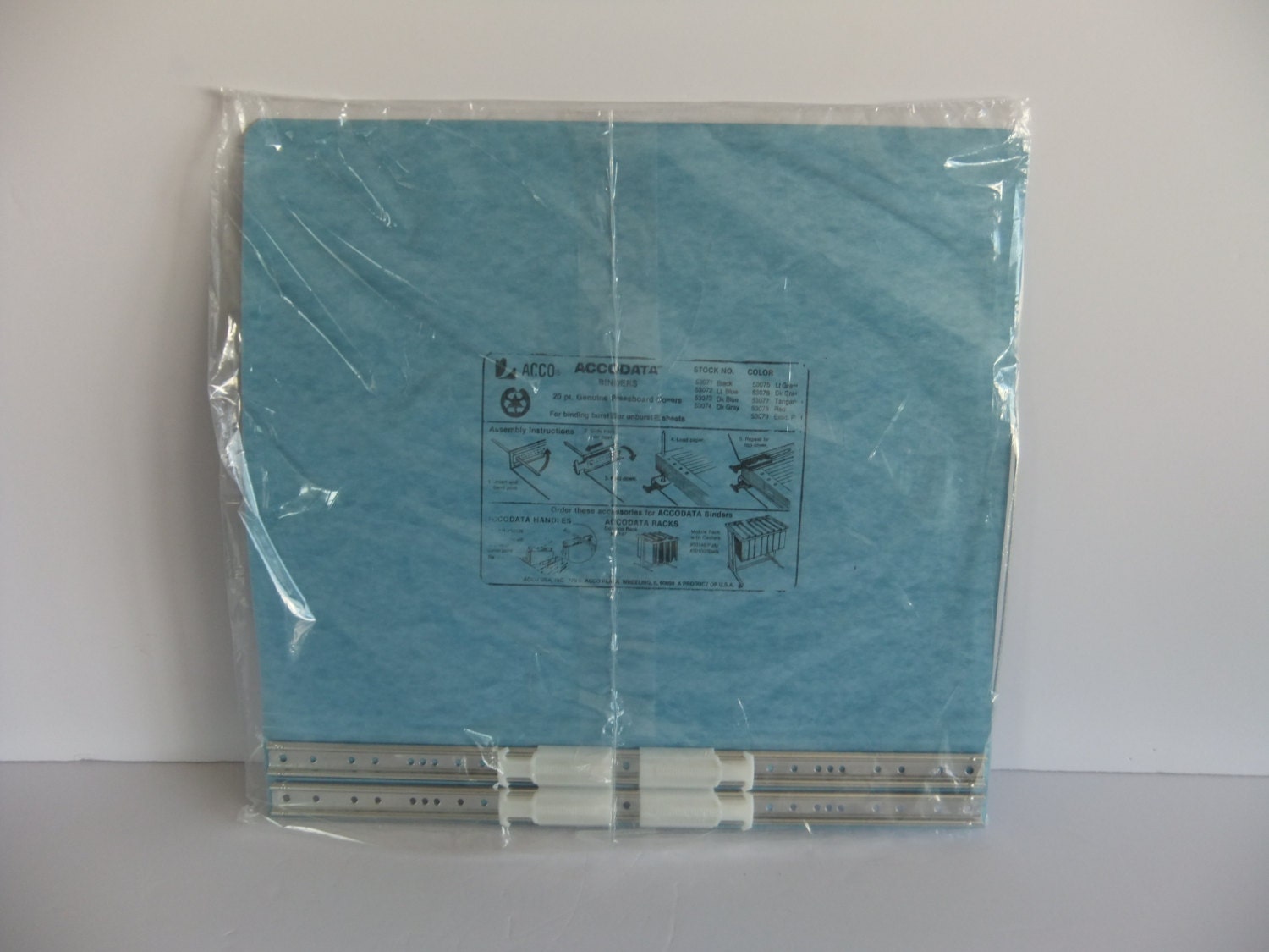 Acco Accodata Binders Light Blue 20 pt. hanging folders office