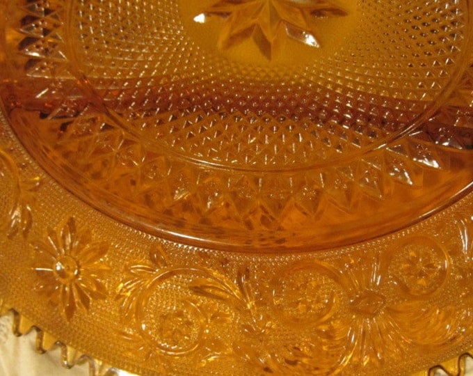 Amber Tiara Indiana Glass Divided Serving Dish-Amber Glass Dish- Divided Serving dish- Veggie Dish- Glass Platter- Amber Glass Divided Dish
