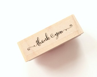 Wedding Thank You Stamps Wedding Calligraphy Thank you rubber stamp