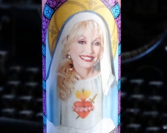 Dolly Parton Prayer Candle / Saint Dolly / Butterfly