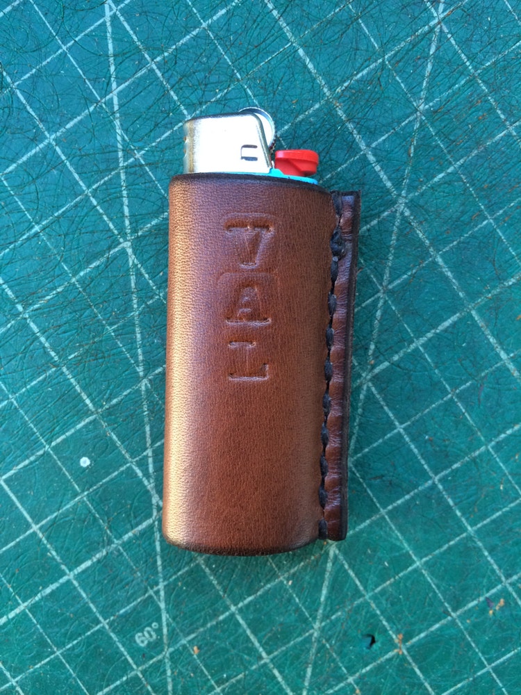 Leather Lighter Case Bic Lighter Cover by WalnutStudiolo on Etsy