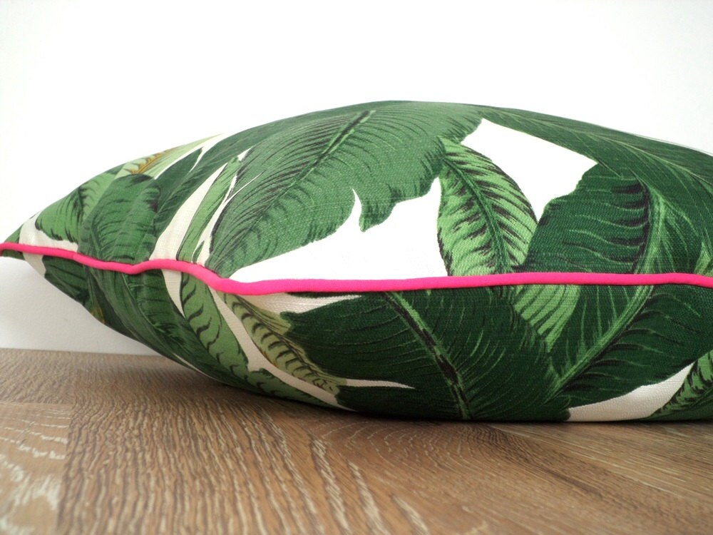 outdoor banana leaf pillow