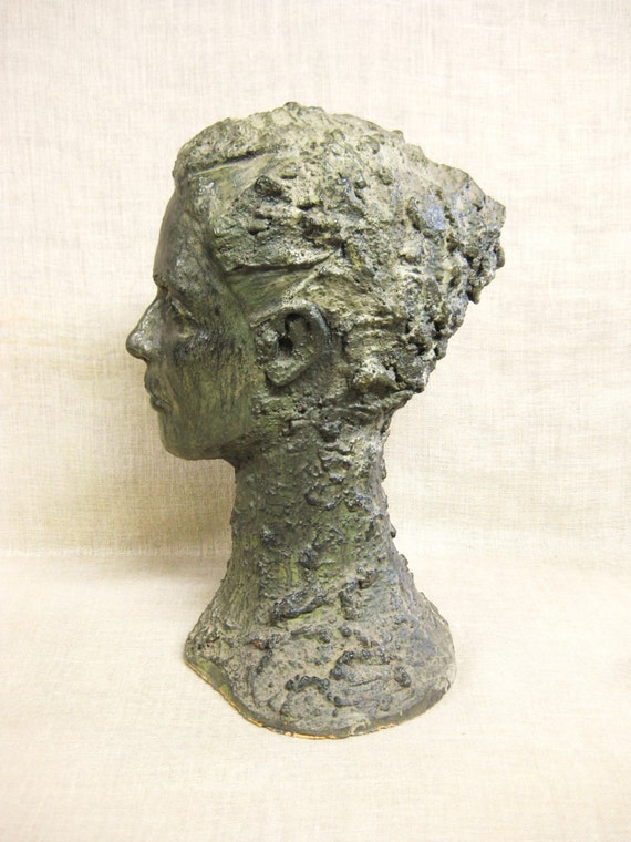 Female Bust Statue Female Portrait Ceramics Pottery
