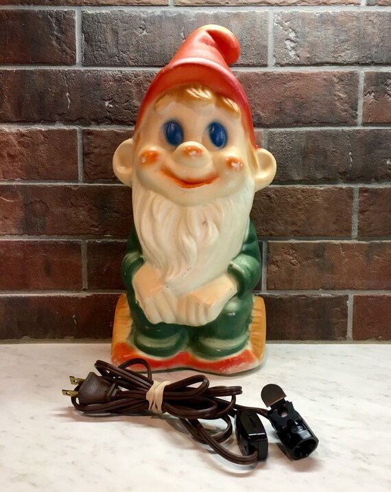 Vintage 1950's Light Up Elf / Christmas Lights / Ornaments