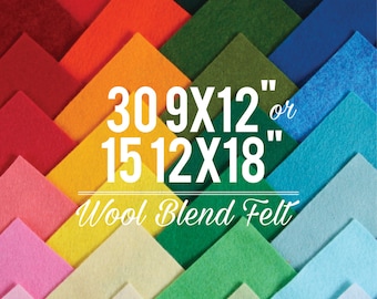 Wool Felt Sheets // Choose your own colors // Felt Material, Colorful Crafts, Childrens Toys, Wool Fabric, Felt Assortment, Heirloom Craft