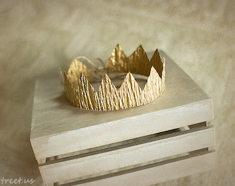 Newborn Gold Crown, Baby Gold Headband, Newborn Props, Boy Props, Baby Props, Baby Tiara, Baby Gold Crown,Christmas, Gold Mini Crown RTS