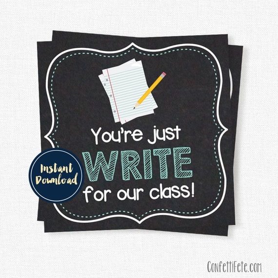 Back To School Tags You re Just Write Class Student Gift Back To School Tags You re Just Write Class Student Gift
