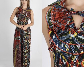 Items similar to 90s Leopard print VINTAGE Dress // Boho Tribal Grunge ...
