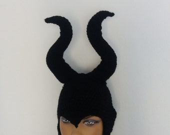 Maleficent Inspired Hat,Baby Girl Halloween Costume Pageant Hair-Adult Crochet Hat