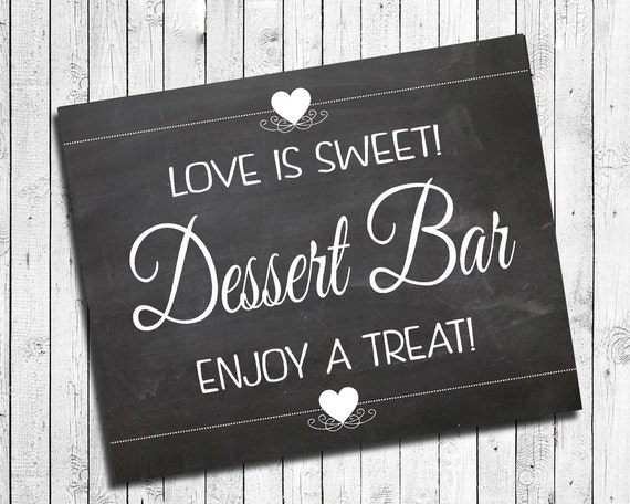 LOVE is SWEET Enjoy a Treat Dessert Bar Wedding by JandSGraphics