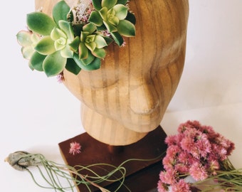Succulent Bridal Halo // Succulent Crown // Flower Crown