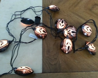 Vintage Screamer String Lights Black And White Halloween Decor Indoor Outdoor Use