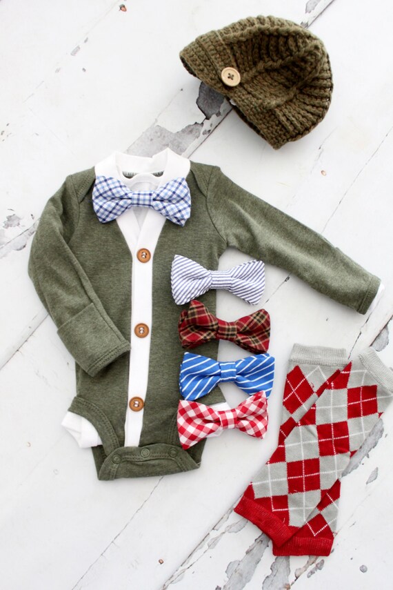 Newborn Baby Boy Coming Home Outfit Set of by ChicCoutureBoutique