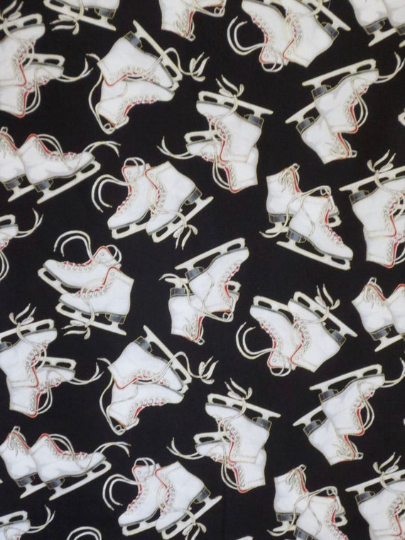 Ice Skate Print Pure Cotton Fabric from Timeless
