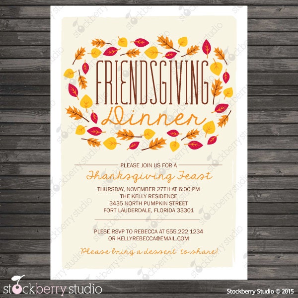 Friendsgiving Email Invitations 1