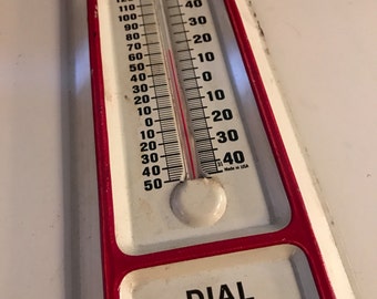 Vintage Metal Advertisment Thermometer. Thermometer. Wall Hanging Thermometer