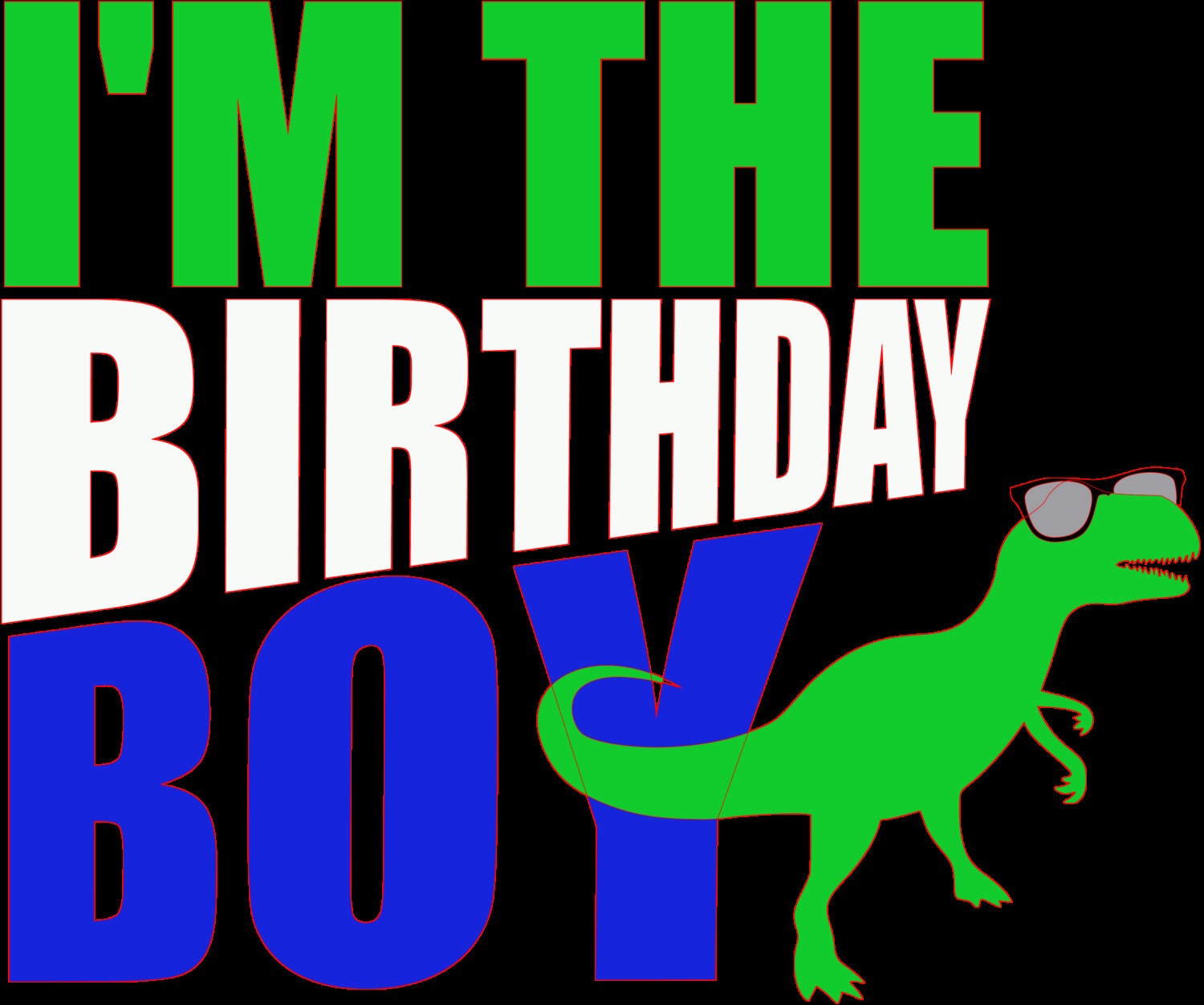 Download I'm The Birthday Boy Dinosaur SVG File For Cutting Machine File ONLY from SouthernVinylByJess on ...