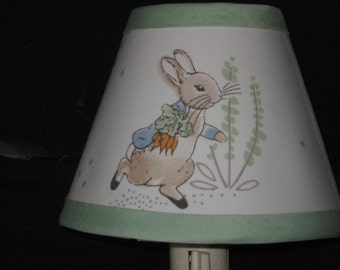 Beatrix Potter Peter Rabbit Fabric Nursery Night Light
