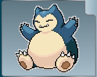 SNORLAX Sprite No. 1 vinyl decal from Pokemon Car Window Laptop Decal