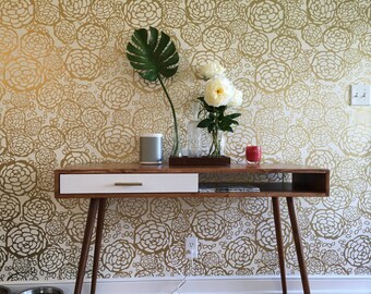 Mid Century Desk with Drawer Solid Wood - MADE TO ORDER