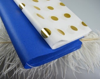 Royal and Gold Prince baby Shower Decoration Party Supplies / Little Prince Royal & Gold Tissue Paper Sheets Packaging Wrapping paper Tissue