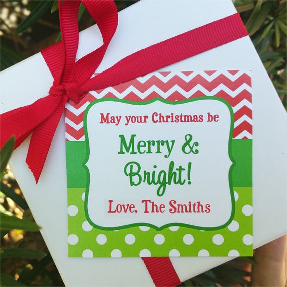 Personalized Christmas Gift Tags Printable or Printed with