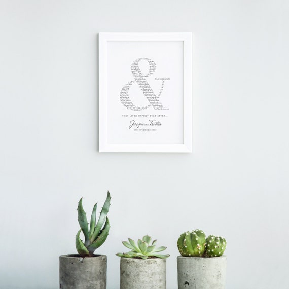 PRINTABLE Wedding Vows Keepsake Print - Happily Ever After Il_570xn