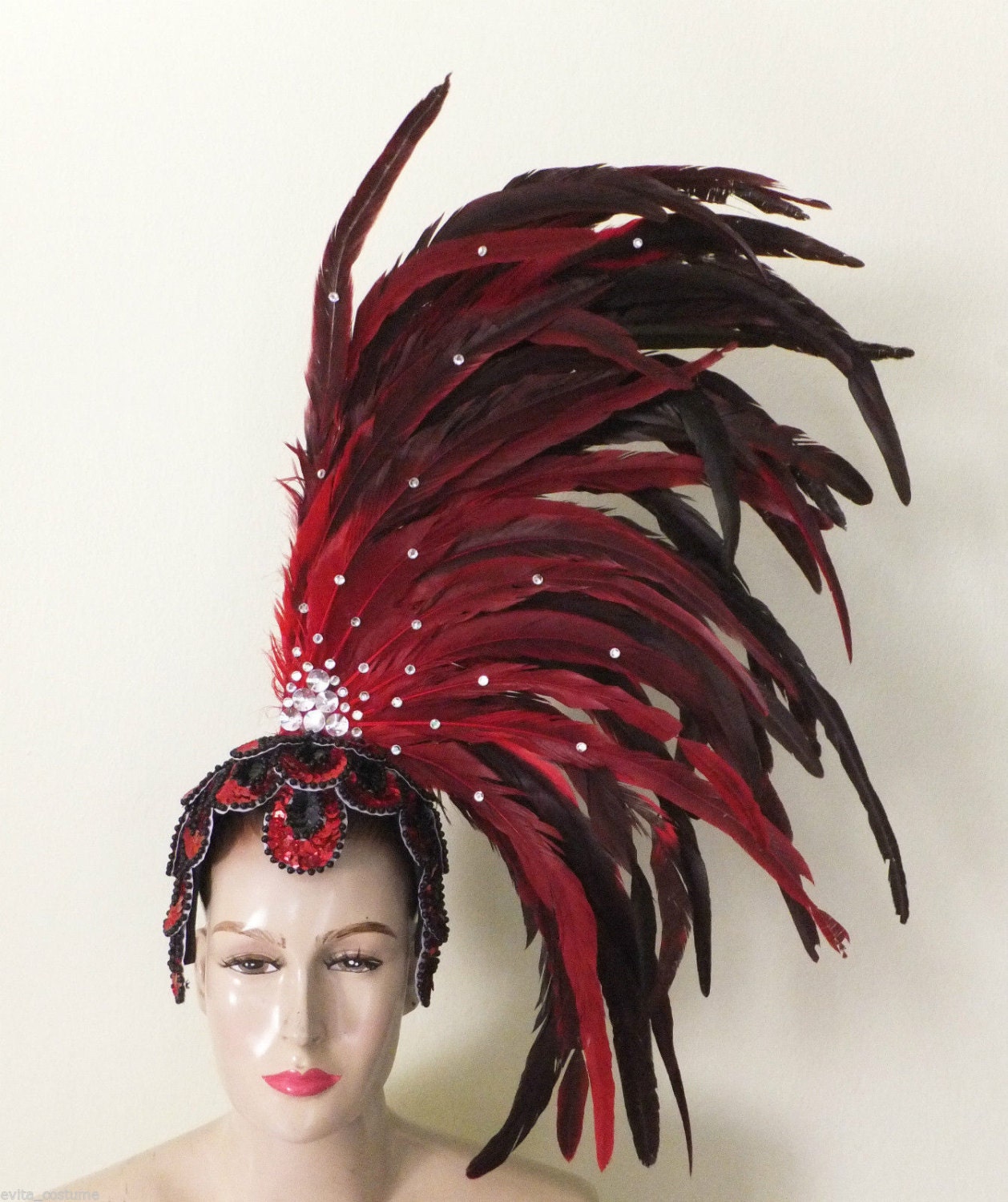 Feather Vegas Cabaret Showgirl Drag Headdress 
