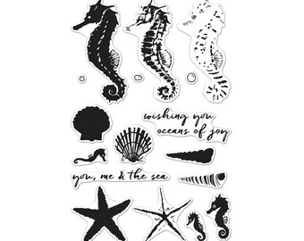 Hero Arts Clear Stamps Color Layering SEA HORSE CL956