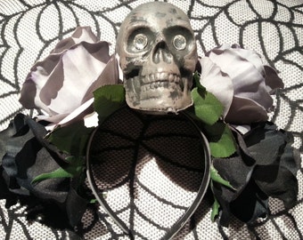Day of the Dead Flower Headband / Dia De Los Muertos Headpiece / Flower Headpiece