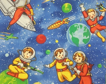 Spacekids by Michael Miller Cotton Fabric by the yard