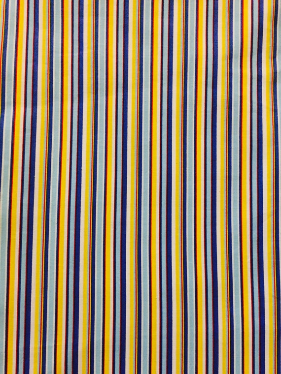 Multi Color Striped Fabric By FineThingEtc On Etsy