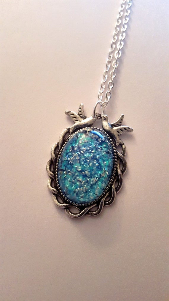 Aqua Blue Opal Necklace Turquoise Opal CHOOSE 1 OF 3