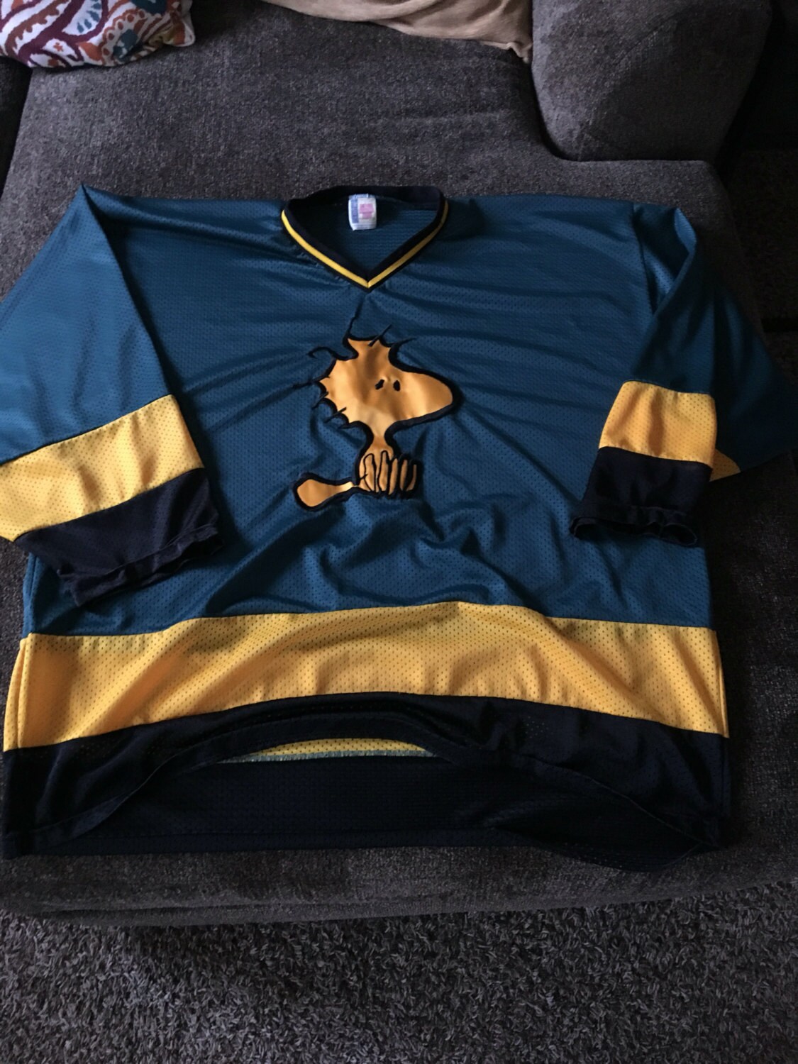 Vintage Peanuts Woodstock Hockey Jersey size L/XL snoopy
