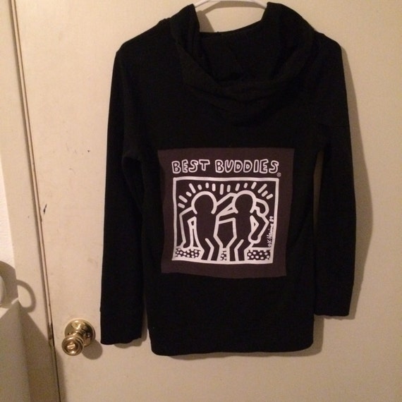 keith haring hoodie grey