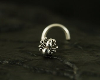 Little spider sterling silver nose screw /nose ring/ nose stud