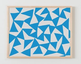 Fine Art Print. Turquoise Triangles. March 1, 2016.