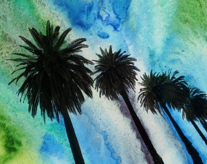 Santa Monica Palms . Canvas Print by Irena Orlov 40x30"