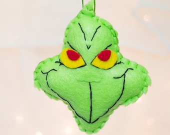 Felt Grinch Ornament