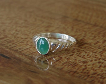•HAWK EYE - TEAR• split band silver ring (size 7) main image 1