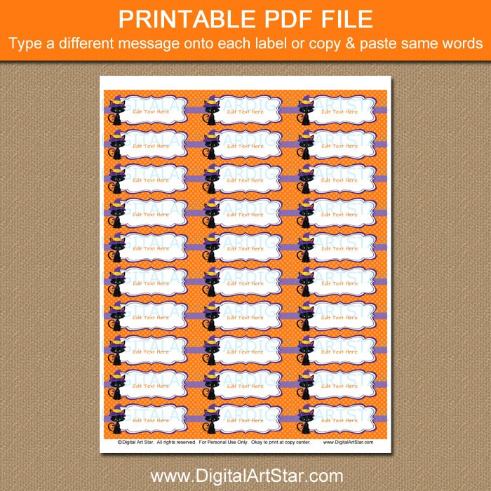 Halloween Address Labels Printable Halloween Return Address