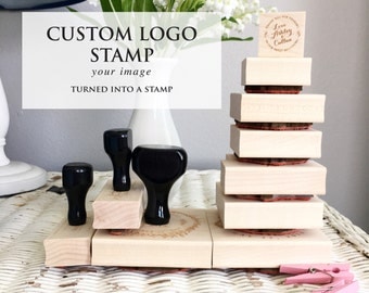 Your Custom stamp, Business Stamp, Wedding Stamp Image or Wedding Favor Image turned into a wooden stamp with or without handle