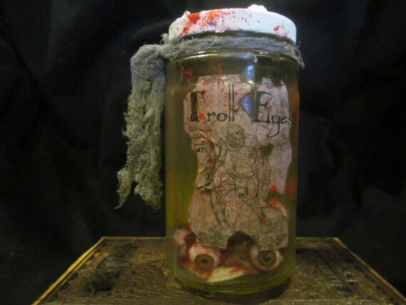 Halloween Potion Bottle/Jar Troll Eyes