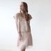 Sequin pink top with short sleeves, Sparkling pink blouse 2044