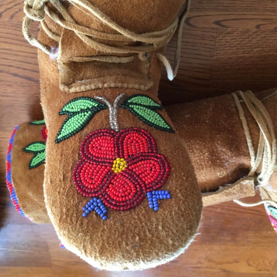 Native American Wrap Moccasins Reserved For Angelbeaded