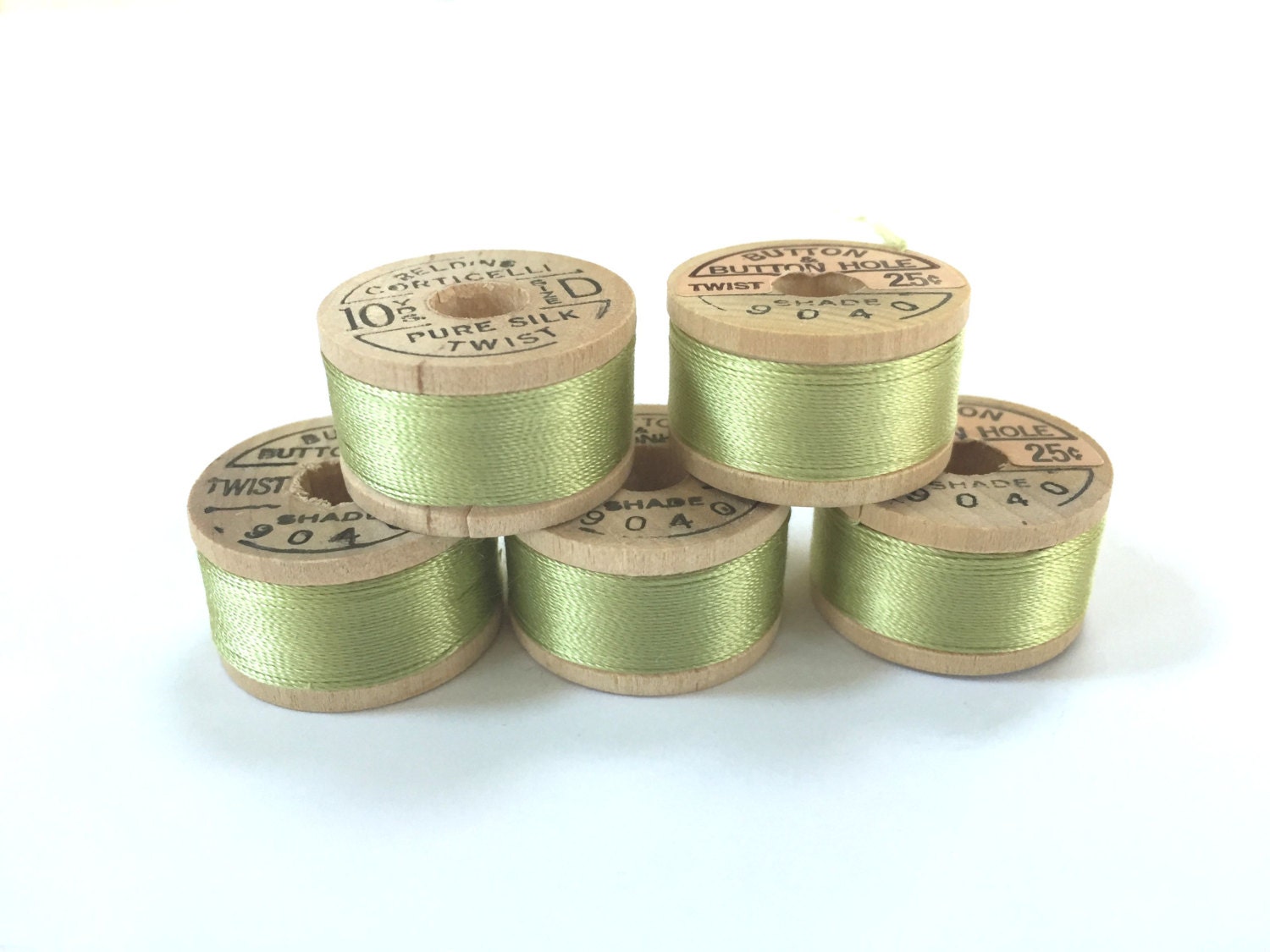 BELDING CORTICELLI Vintage Thread Pure Silk Green 9040