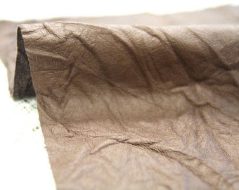 Fake Leather Fabric, Imitation Leather, Artificial Leather, Synthetic Leather Fabric - Light Brown - 53 Inches Wide - By the Yard 83626
