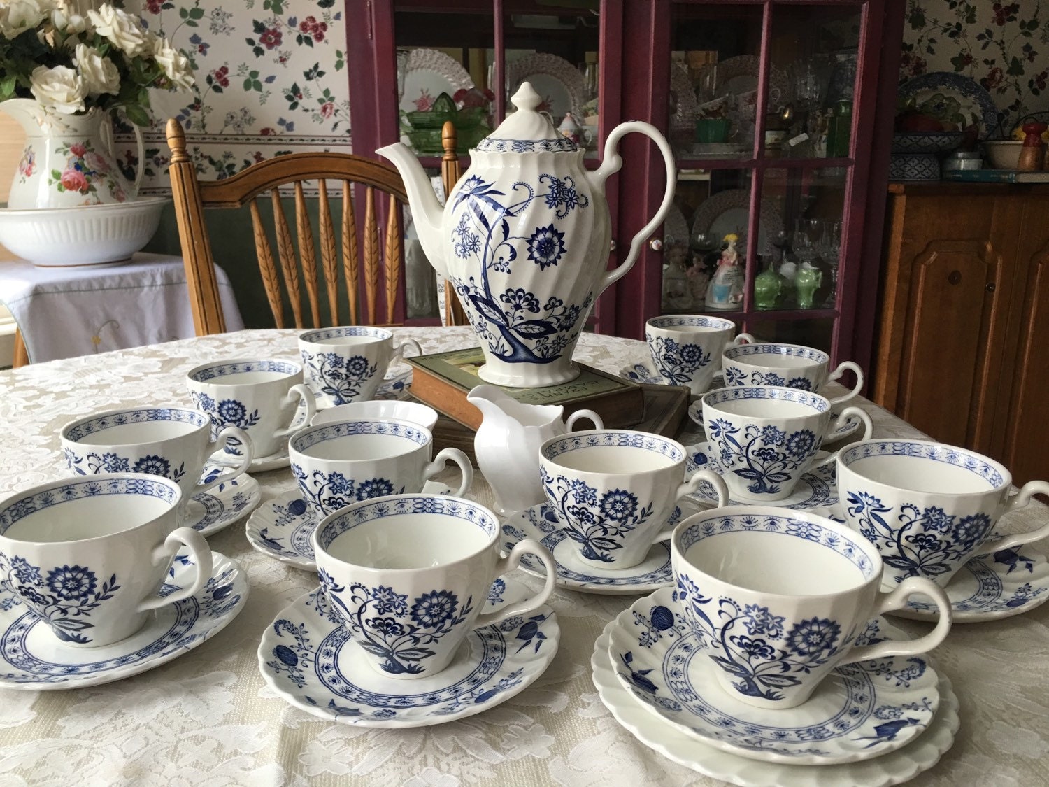Johnson Brothers England Nordic Blue Tea Set Coffee Set