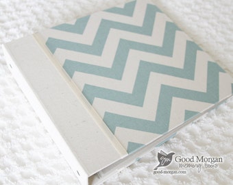 5 Year Baby Memory Book - Chevron Blue